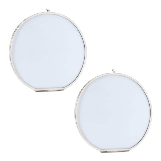 96873DS 6 x 5.5 in. Glass & Iron Photo Frame, Gold - Set of 2